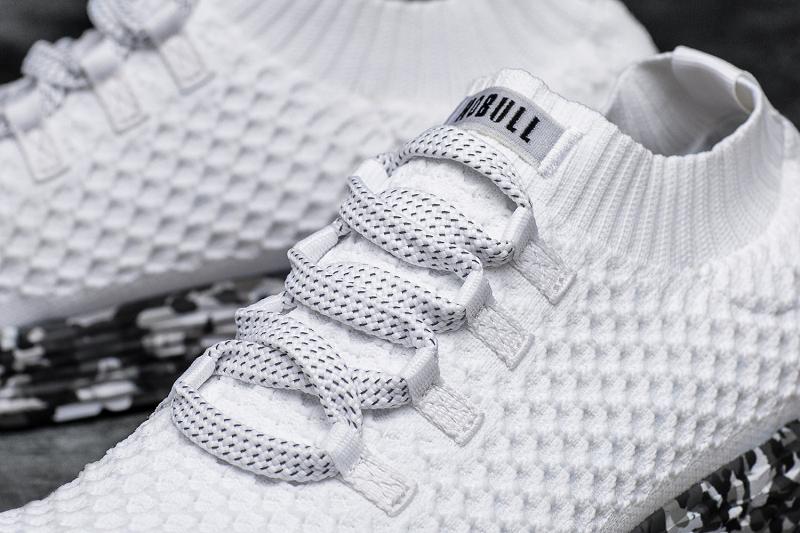 Nobull Wild Granite Knit Runner Men's Running Shoes White | USA W1010N